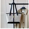 Women's Faux Leather Tote Bag Large Capacity Patchwork Shoulder Work Bag Stylish Office Handbag