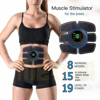 Masážní přístroj na břišní svaly EMS Fitness ABS Náplasti na procvičování paží Svalový cvičební nástroj Stroj na zeštíhlení těla USB nabíjení Domácí Muži Ženy