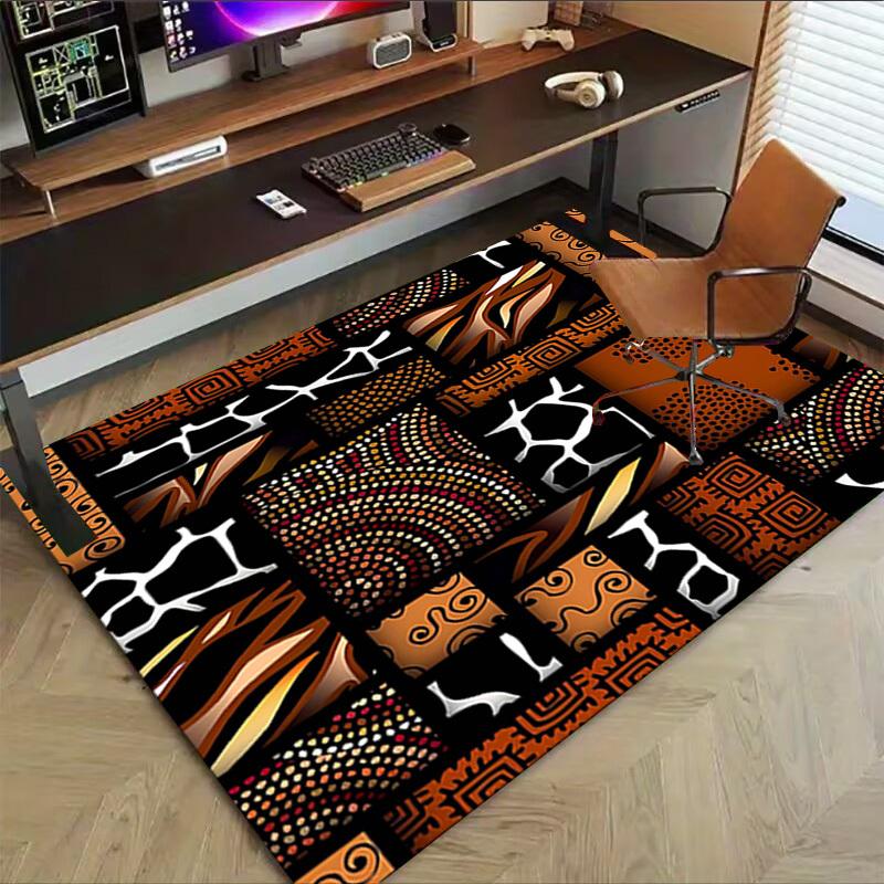 1PC African patterns Anti-slip carpet, suitable for Office, bedroomand playrooms. It can also be used as a sofa footrest cover-W54
