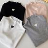 Girls' Velvet Long-Sleeve Mock Neck Base Layer Top