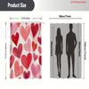 Watercolor Heart Shower Curtain Pink Red on  Waterproof Polyester Bath Curtain with Hooks for Valentine's Day Bathroom Decor