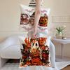 Halloween Prints Cushion Cover Anti-dustmite Pillowcase Invisible Zipper Silky Short Plush Sofa Cushion Cover