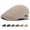 British Beret Men Autumn Winter Newsboy Cap Flat Hat Thickened Warm Knitted Gatsby Painters Hats Driver Ivy Gorro Hombre Boina