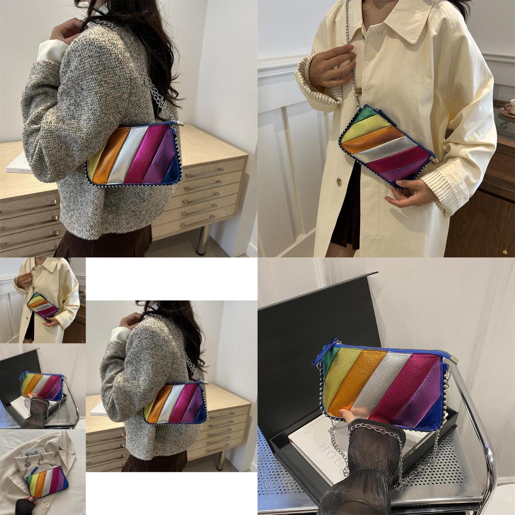 Chic Colorful Pu Shoulder Bag For Women Stylish Modern Square Design Ideal For Daily Use