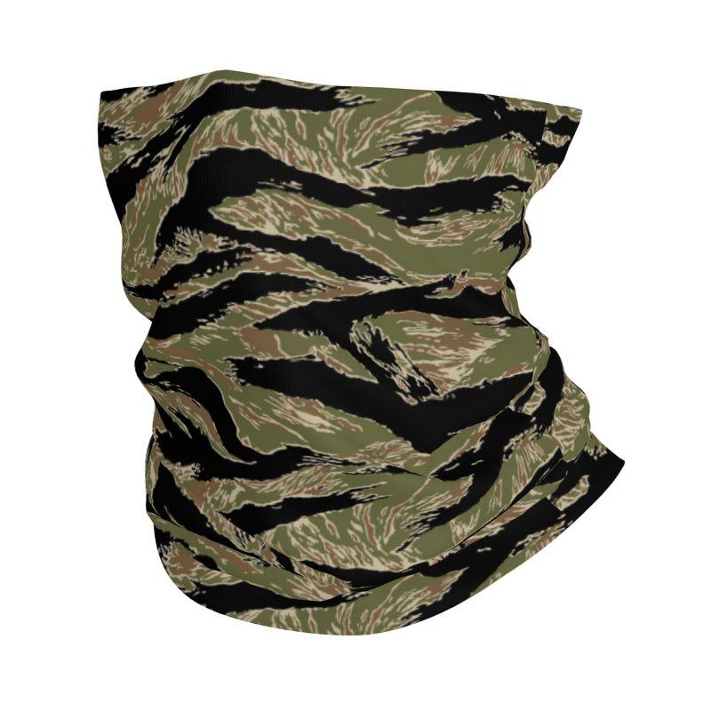 

Tiger Stripe Print Bandana Winter Neck Warmer Men Windproof Wrap Face Scarf for Ski Flecktarn Camo Splittertarn Gaiter Headband