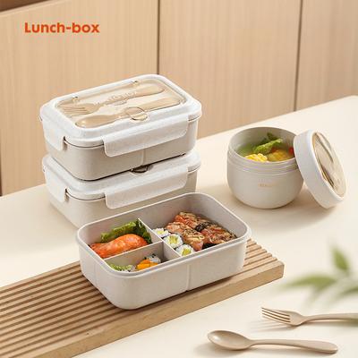 Lunch Box Tableware Set Girls' Light Food Weight Loss Separated Microwave Oven Lunch Box Students School Office Bento Box