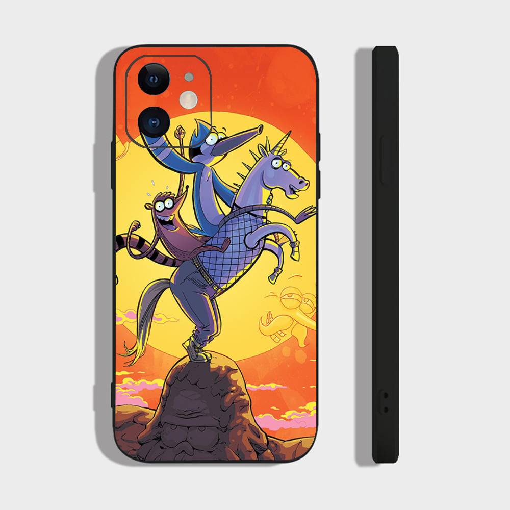 R-regular Cartoon Show Phone Case For IPhone 17 Air 16 15 14 13 Pro Max 11 12 Black Silicone Cover