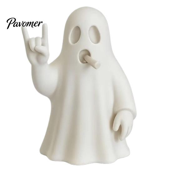 Trendy Metal Geste Beeldje 3D Geprint Rots Geest Figuurtje, Cool Hand Beeldje, Mat Stijl Bureau Decor Wit voor Slaapkamer Gaming Studio, Halloween