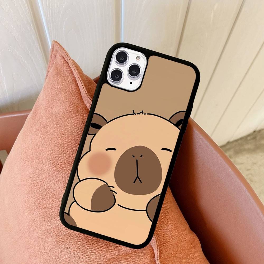 Cute Capybara Phone Case For IPhone 17 16 Pro Max Air 13 12 Mini 14 15 Plus 11 PC+TPU Back Cover