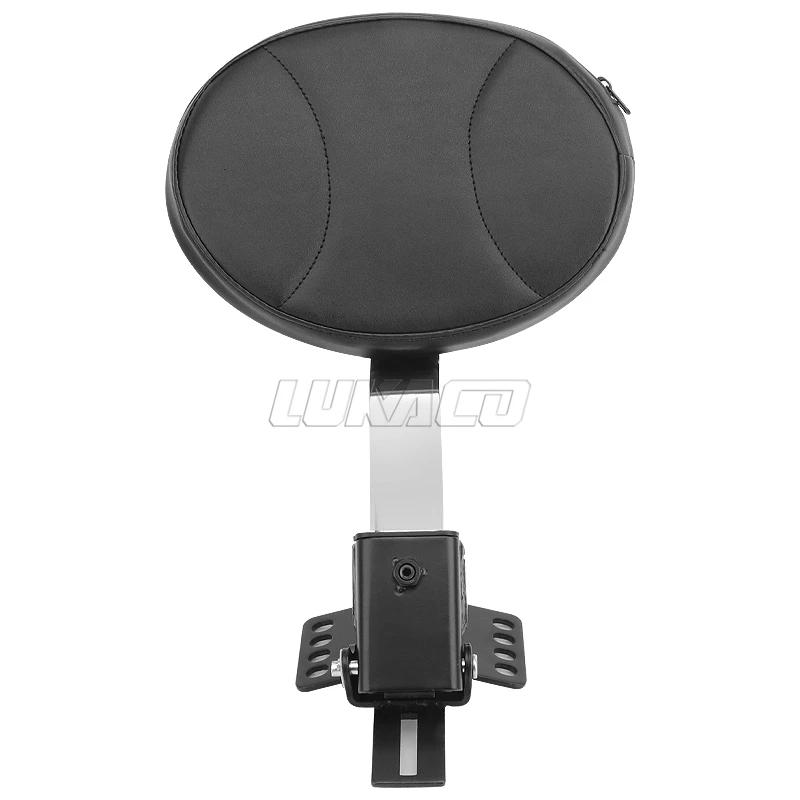Motorcycle Front PU Leather Driver Plug-in Backrest Mounting Kit For Harley Touring Road King Street Glides FLHR 1997-2025