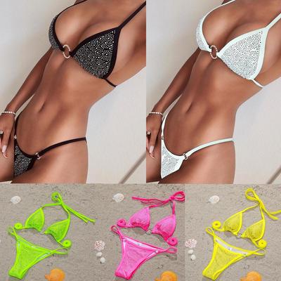 Kadınlar için Şık Yapay Elmas Bikini Mayo, Avrupa ve Amerikan Tasarımı, En Çok Satan, Bölünmüş Mayo