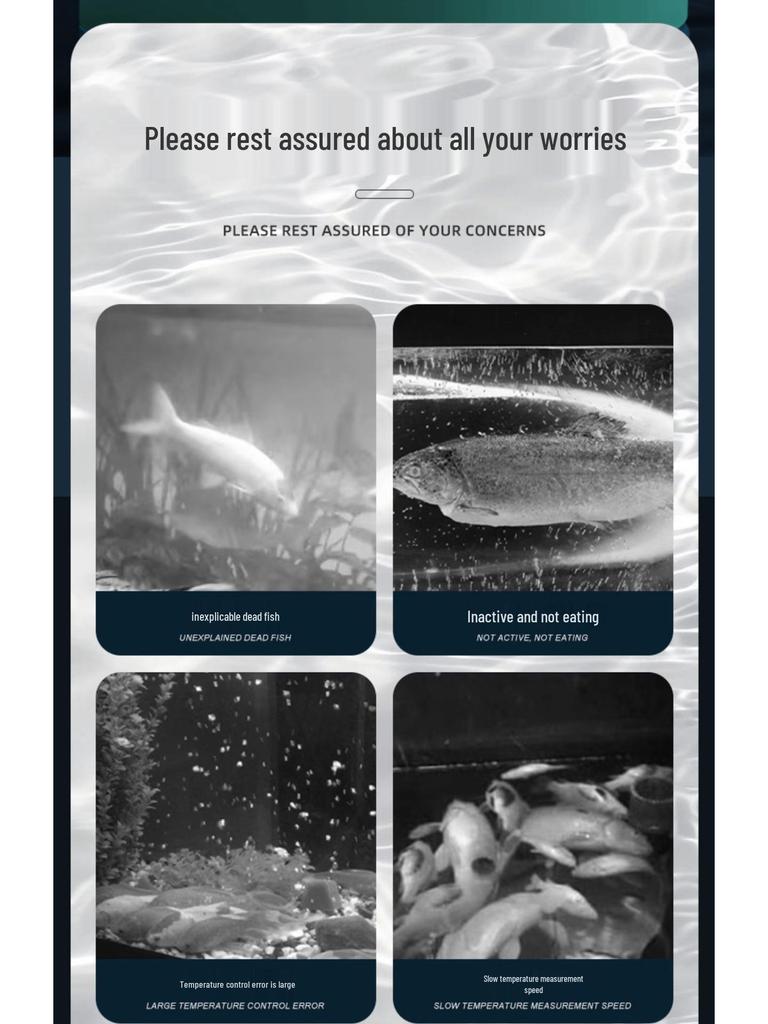 High-Precision Aquarium Thermometer for Fish and Turtle Tanks