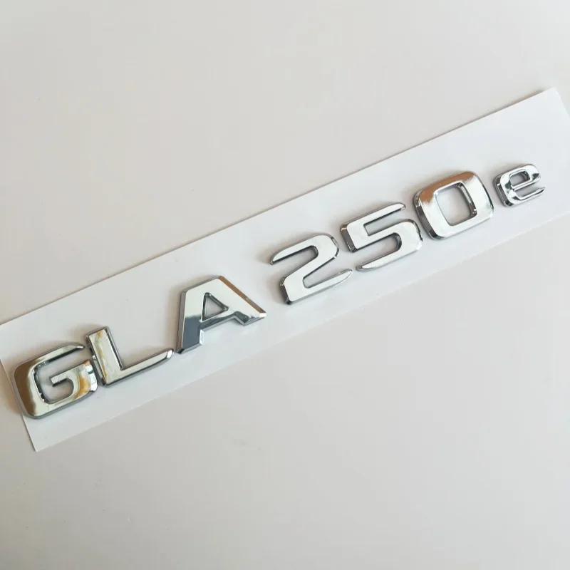 3D Flat Font Chrome Black ABS Letters GLA250e 4Matic Emblem for Mercedes Benz X156 X253 Car Trunk Rear Logo Sticker Accessories