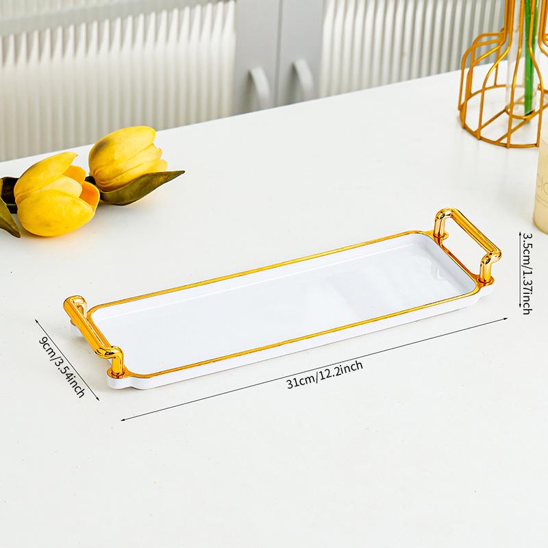 Large Rectangular Tea Tray: Food-Grade Home Tray for Teacups, Snacks, Fruits, Bread, Dining Use