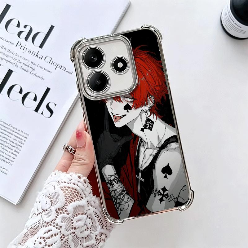 Devil Bad Boy Anime Style Plating Phone Case For Xiaomi Redmi Note 14 15 Pro Plus 13 12 11 11S 11T 10 9S 9 5G Anti-Fall Airabag