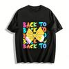 Welcome Back To School Pencil Bow Print Casual Tee Pure Cotton T-shirt