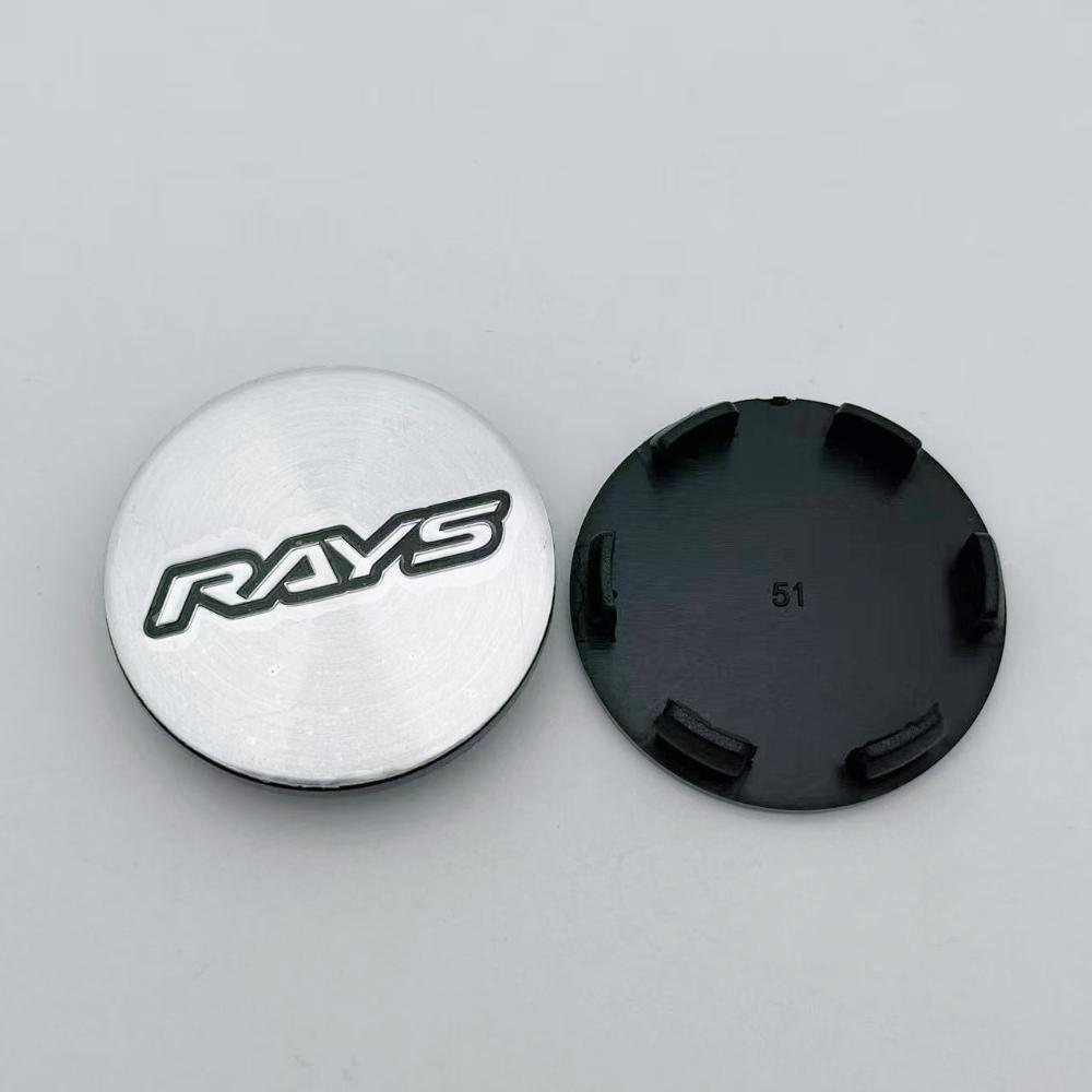 4pcs 51mm Car Wheel Center Caps with Rays Logo Emblem Wheel Rims hub cap Auto Rim Centre Cover Hubcap Car Styling Accessories