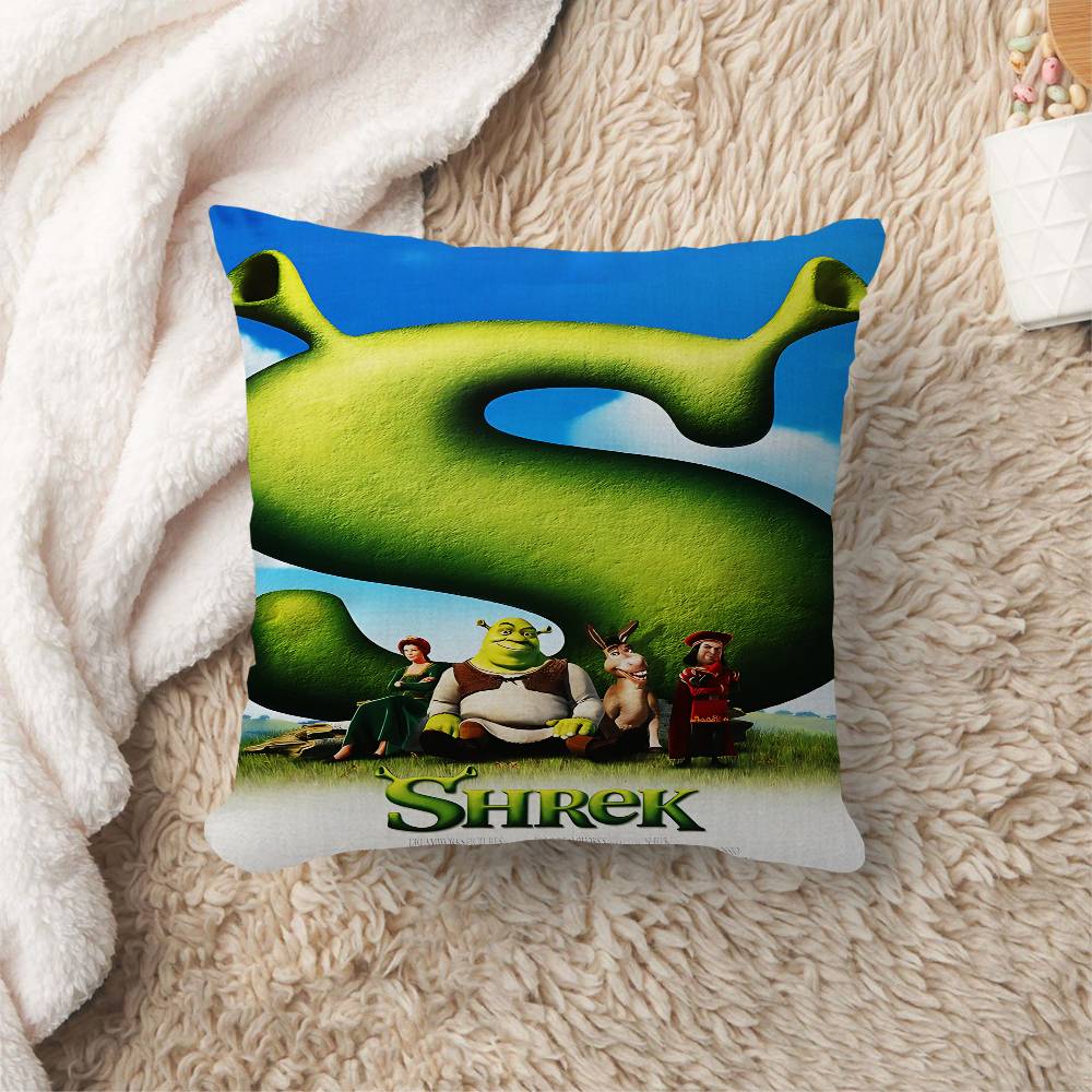 S-Shrek Movie Classic Stitch Lucky Dragon Pillow Cover Sofa Cushion Cover Home Room Decoration Children Gift