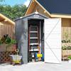 4.4ft X 3.3ft Size Aluminium Frame and Plastic Wall Shed, with Foundation - Grey