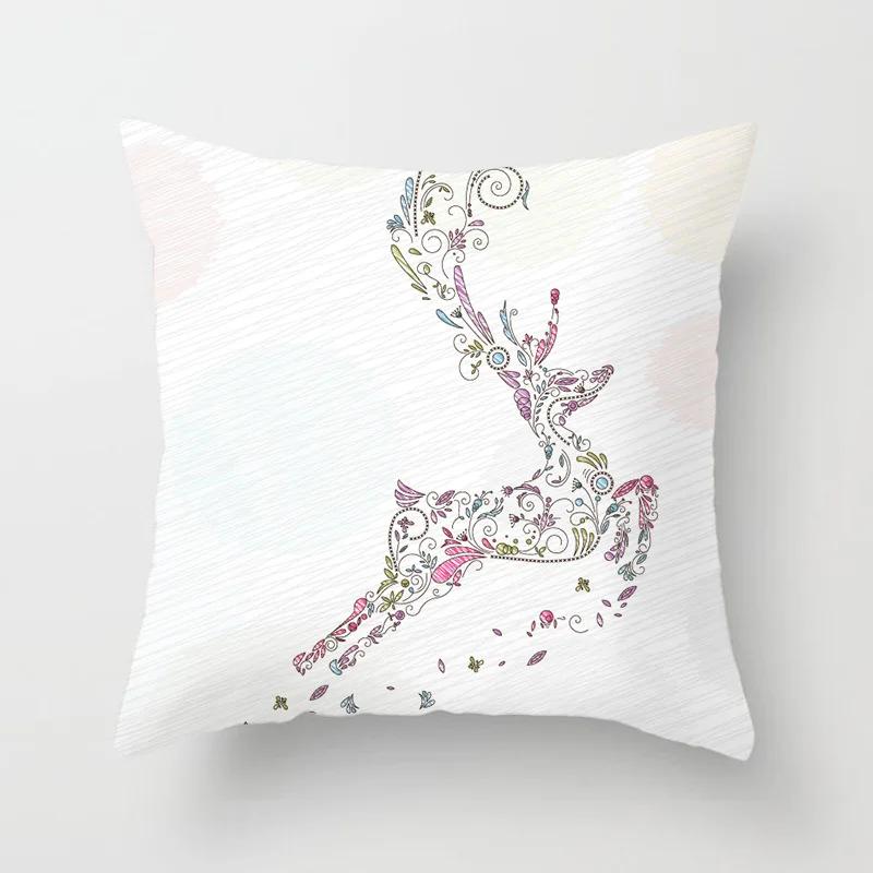 Christmas Cushion Cover Merry Christmas Decoration Pillowcases Santa Claus Throw Pillow Case Christmas Cushion Cover Navidad