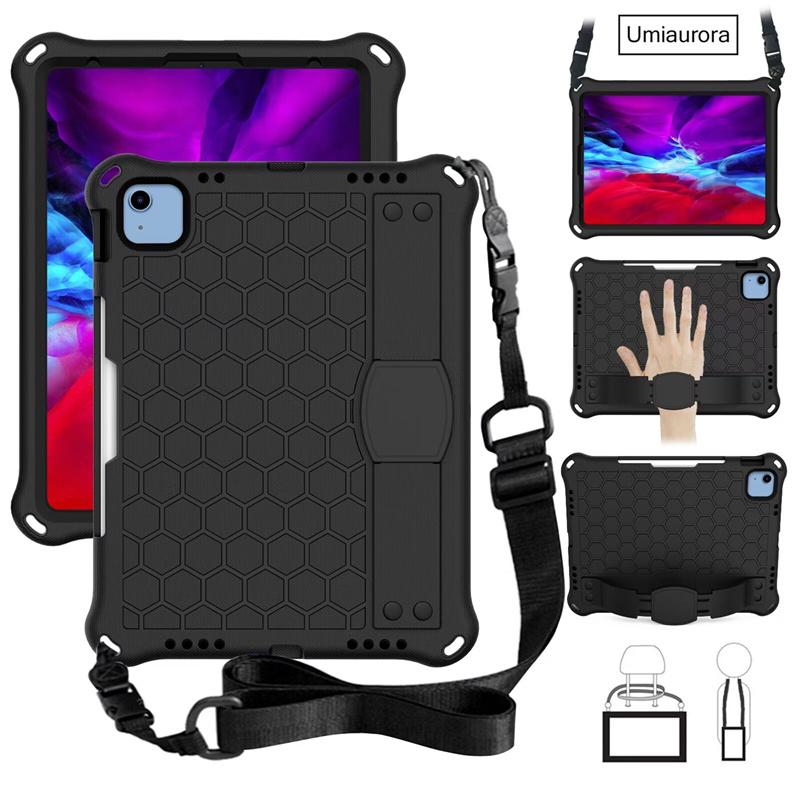 360 Rotate Hand Strap Case For IPad Mini 5 6 Air 2 3 4 10.9 9.7 7th 8th 9th Gen 10.2 Pro 11 Kids Eva Shockproof Cover