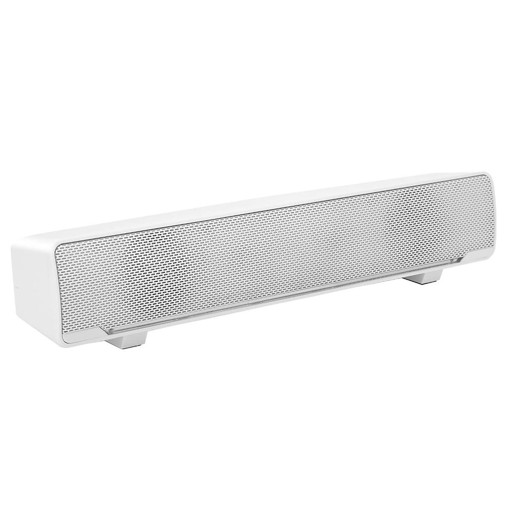 Tragbarer Soundbar-Lautsprecher, Soundbox, USB-kabelgebundener TV-Lautsprecher mit DSP-Technologie, 3,5mm kompatibel, Laptop, Dekorativ, 1m Kabellänge, Weiß