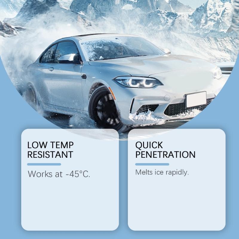 30ml Rapid Action Car Windshield Deicer Effective Ice Dissolving Formula Winter Auto Care Sprays for Vehicle Type