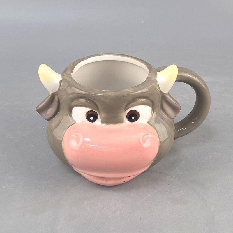 Ceramic piranha ceramic cartoon cup three-dimensional animal mug hand-painted ceramic universal coffee cup high value