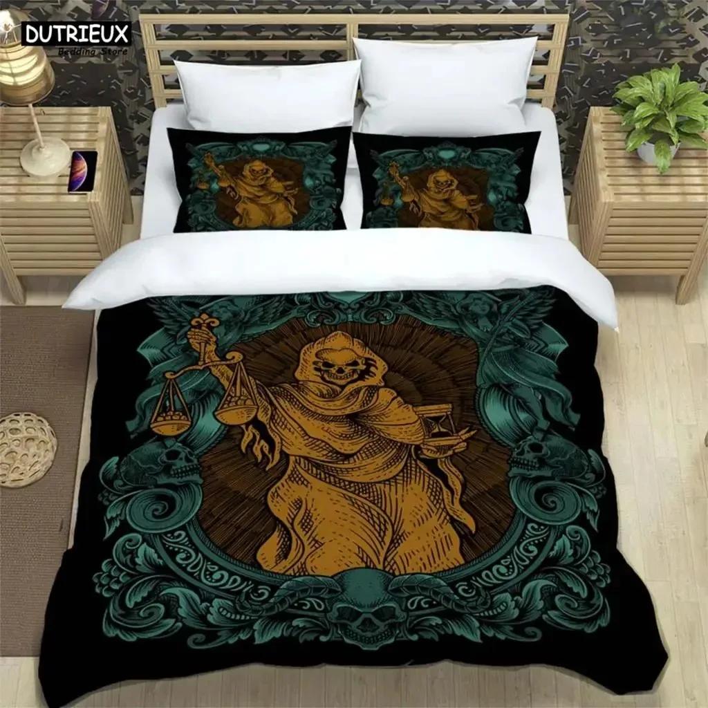 Medieval Dark Retro Digital Print Polyester Bedding Sets Boys Bed Linen Set For Teens Queen Bedding set Bed Comforter Set