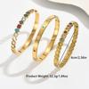 European & American Fashion Oval Zircon Bracelet: White, Pink, Green, Black, Blue - Simple, Versatile, Luxurious