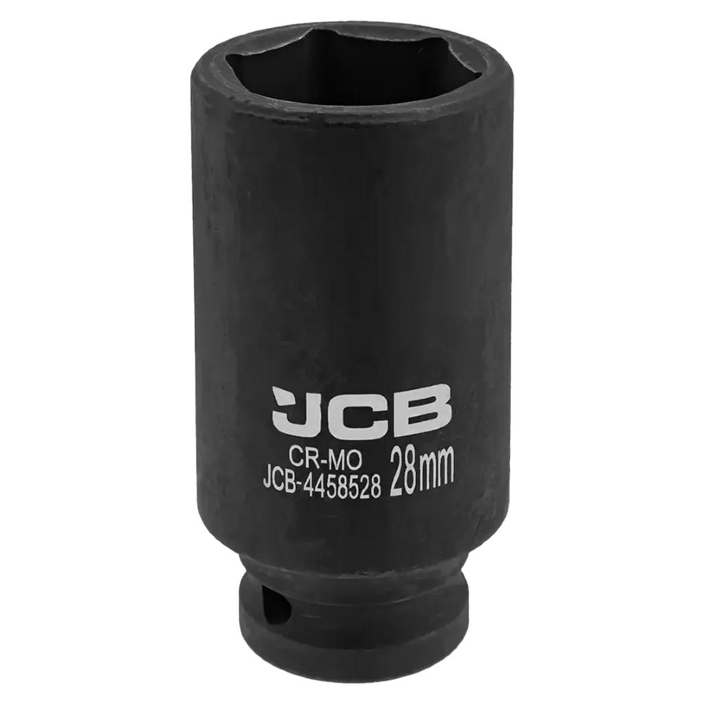 JCB 1/2" Cr-Mo Deep Impact Socket 6-Point 28mm Socket Wrench