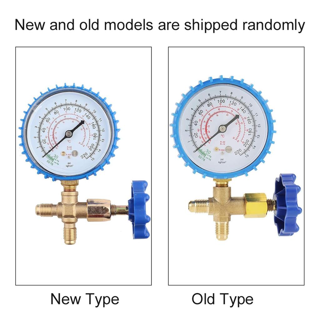 AC Refrigerant Manifold Gauge High Low Pressure Gauge Set for Air Conditioner R410A R22 R134A R404A
