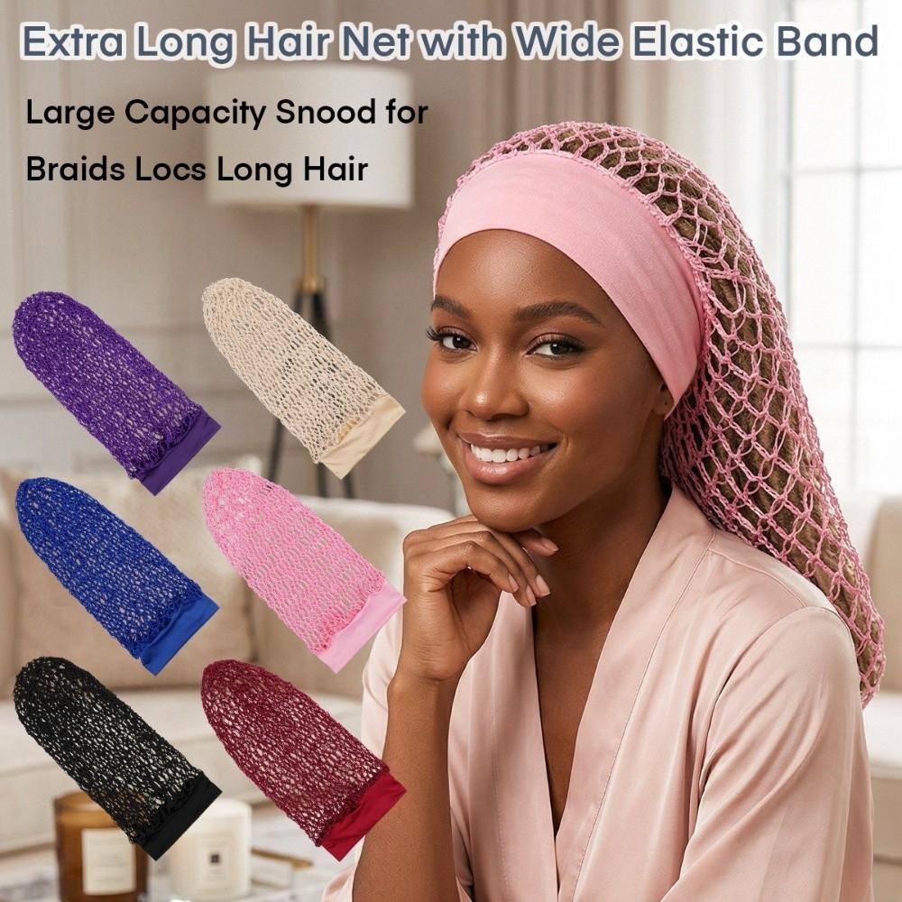 Wide-Brim Sleep Cap Night Headwear Women's Hair Cover Comfortable Knitted Hair Net  Sleep