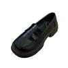 Women's British-style Small Leather Shoes In the Spring and Autumn of 2025 New Versatile Retro Single Shoes Thick-soled Black Loafers