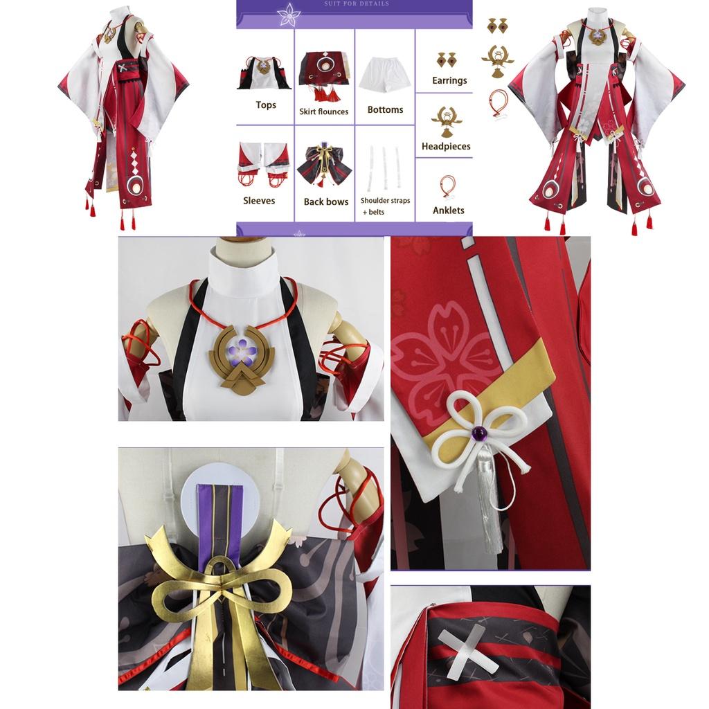 Yae Miko Guuji Yae Cosplay Kostým Uniforma Oblečení Pro Halloween