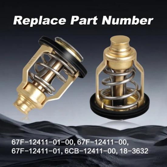 1x Thermostat for Yamaha 75hp-250hp 4-Stroke Outboard Motors 7F-12411-01-00
