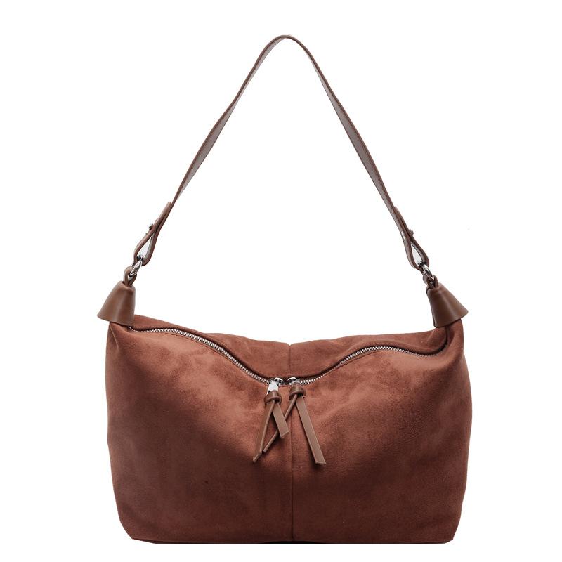 Autumn and winter pu bag women's new autumn and winter tide popular solid color shoulder bag casual large capacity commuter tote bag