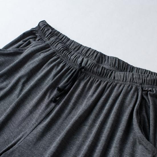 Modal Summer Pajama Shorts Stay Cool Comfortable Solid Color All-match Drawstring Shorts Men Accessories