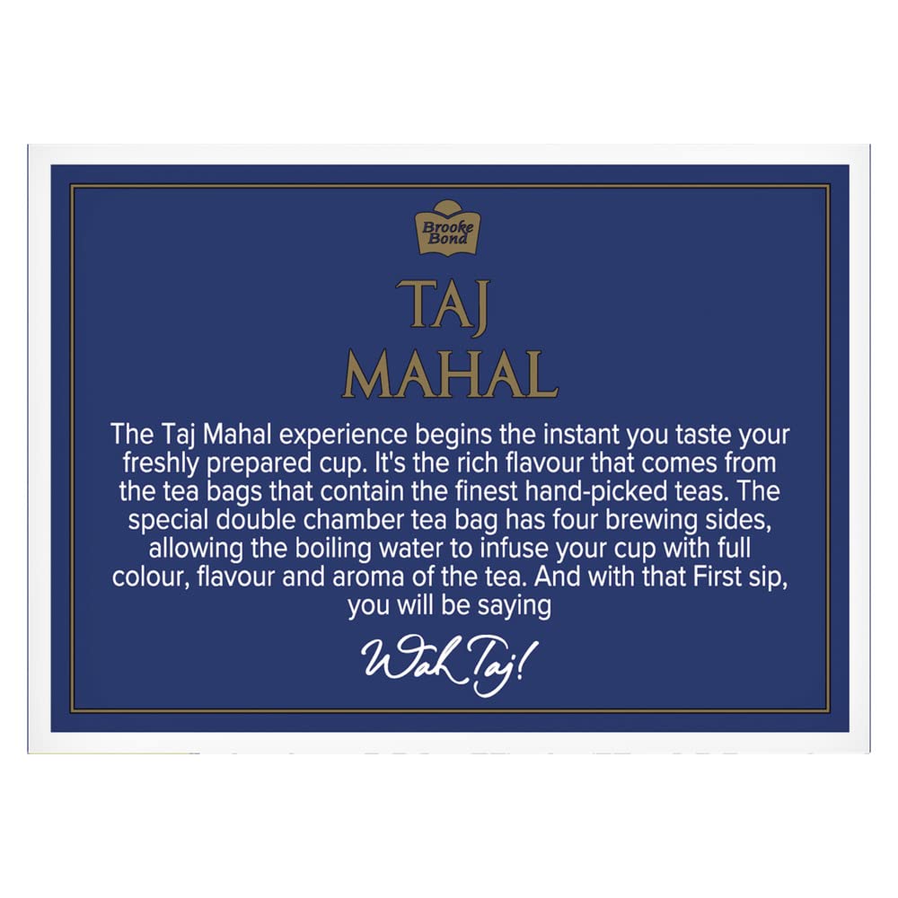 Taj Mahal Brooke Bond, 25 Tea Bags, 47.5 Grams