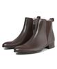 Firenze Atelier Banding Zipper Mix Chelsea Boots 3337 [Brown Fg]