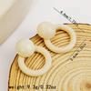 Vintage Wooden Beaded Long Drop Earrings For Women Bohemia Handmade Geometric Wood Earring Pendant Jewelry