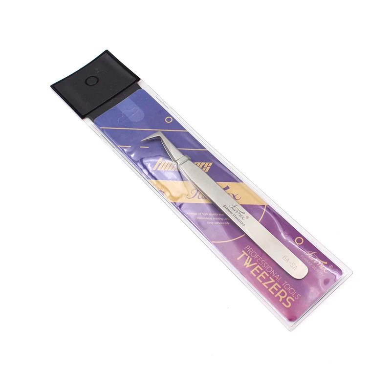 FUNMIX Stainless Steel Tweezers False Eyelash Extension Tweezers Anti-static Eyebrow Lash Tweezers Watchmaker Tools
