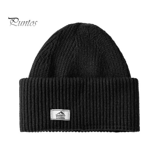 Men Winter Hat Knitted Thick Stretchy Piled Hat Solid Color Ear Protection Multiple Folding Styles Warm Daily Wear Cap Outdoor Skiing Skating Headwear