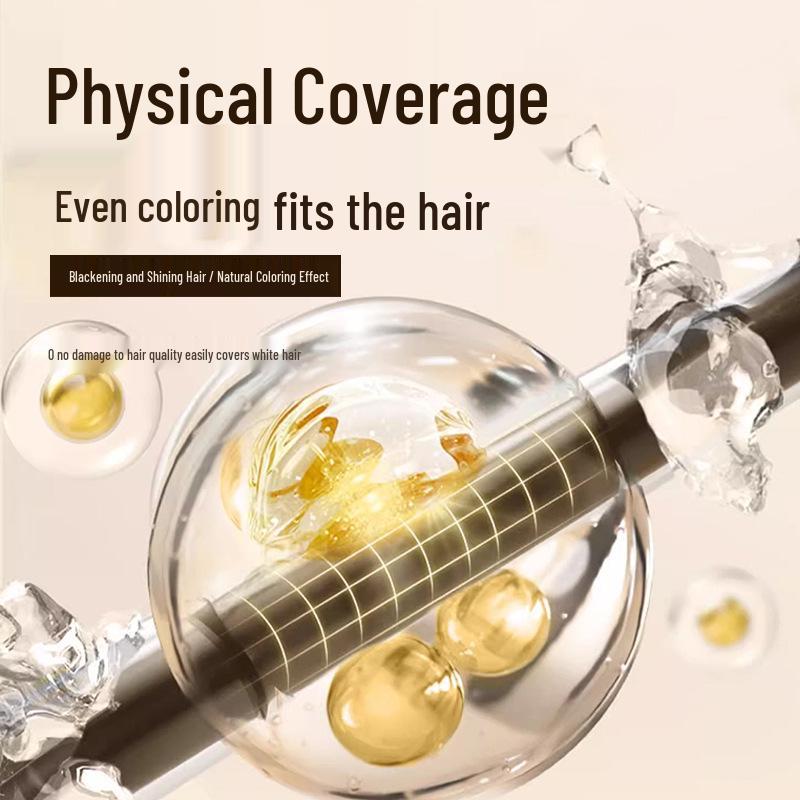 Duo Small Gold Tube Peptide Hair Dye Pen - 10 Refillable Touch-up Pens for Gray Coverage, Gentle & Non-Damaging