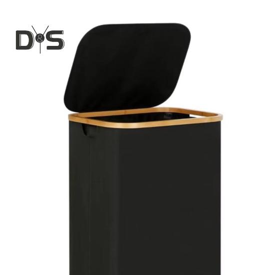 Laundry Hamper with Inner Pocket Large Capacity Moisture-Resistant Foldable Design Dirty Clothes Hamper Slim Laundry Basket