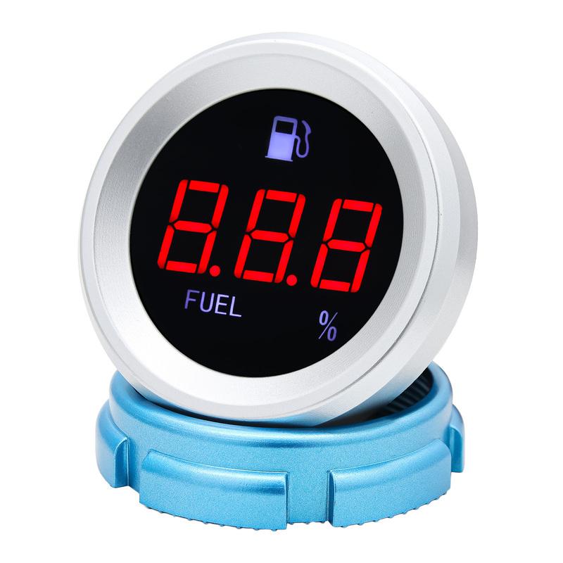 A5 0-190Ohm Fuel Level Sensor+Fuel Level Gauge 52mm Digital Oil Tank Meter Indicator with Flash Alarm for Car Boat 12V24V custom