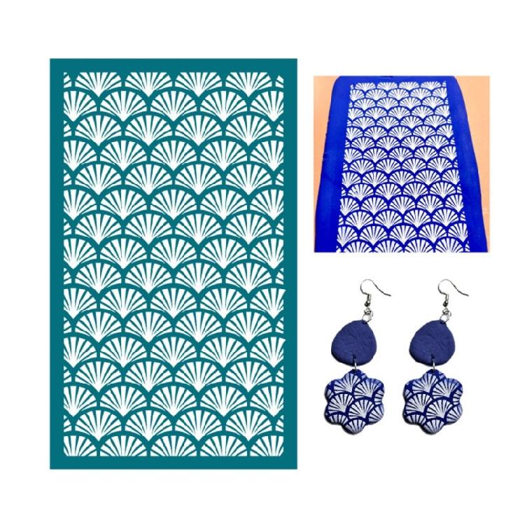 Valentines Day Silk Screen Stencils Reusable Earrings Screen Printing Stencils Lovely Heart Mesh Transfers Stencils