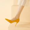 Fashion 2024Women Office Pumps Stilettos High Heels Shoes Large Size 42 Shiny Heels Patent Leather Pointy Toe Ladies Work Shoes 8cm NEW