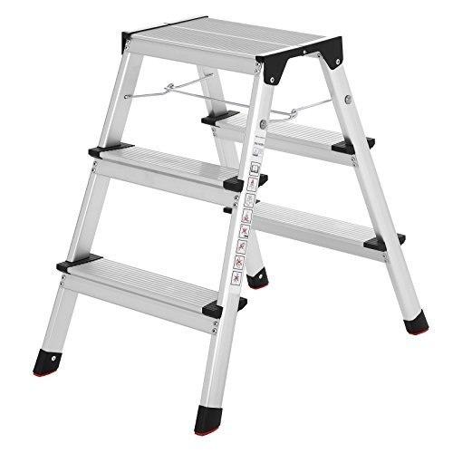 Aluminum Ladder, Household Ladder, Lightweight 3 Kg, Folding Multifunctional Steps On Both Sides 2 X 3 Steps Glt23k Lumarko!