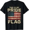 Funny This Is My Pride Flag USA American 4th of July Funny Gift Unisex T-Shirt